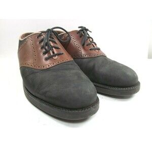 Florsheim Leather Saddle Oxfords  Black And Brown Mens Size 11 M Made In Italy